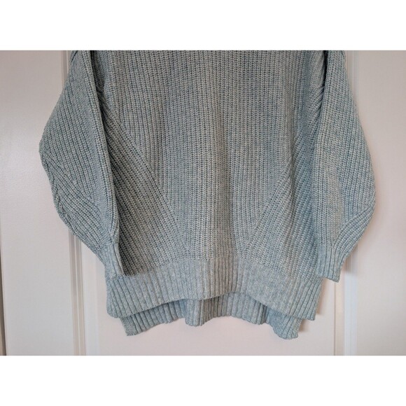 American Eagle Light Blue Crewneck Raglan Sleeve Knit Sweater Women's Size XS - Picture 4 of 11